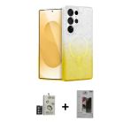 Pilelistore™ Galaxy S24 Ultra Kılıf Eksen Minimal Özel Seri - Siyah Bilvis Hayalet Cam Ekran Koruyucu + Bilvis Titan Kam
