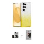 Pilelistore™ Galaxy S24 Ultra Kılıf Eksen Minimal Özel Seri - Siyah Bilvis Hayalet Cam Ekran Koruyucu + Pvd Metal Kamera