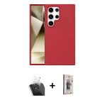 Pilelistore™ Galaxy S24 Ultra Kılıf Kozmos Yansıma Özel Seri - Siyah Bilvis 3D Cam Ekran Koruyucu + Kamera Lens Koruma C