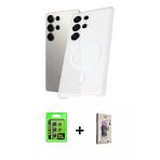 Pilelistore™ Galaxy S24 Ultra Kılıf Kutup Minimal - Siyah Bilvis 3D Cam Ekran Koruyucu + Raze Metal Kamera Lens - Gs