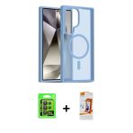 Pilelistore™ Galaxy S24 Ultra Kılıf Siluet Minimal Prime - Siyah Autokit 5İn1 Fiber Polymer Nano Ekran Koruyucu + Raze M