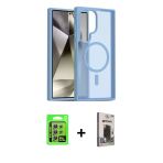 Pilelistore™ Galaxy S24 Ultra Kılıf Siluet Minimal Prime - Siyah Bilvis Hayalet Cam Ekran Koruyucu + Raze Metal Kamera L