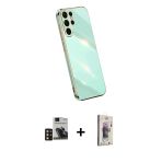 Pilelistore™ Galaxy S24 Ultra Kılıf Yankı Serisi - Siyah Bilvis 3D Cam Ekran Koruyucu + Pvd Metal Kamera Lens - Gd