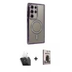 Pilelistore™ Galaxy S24 Ultra Kılıf Zirve Doku Prime - Siyah Bilvis Hayalet Cam Ekran Koruyucu + Kamera Lens Koruma Cam