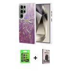 Pilelistore™ Galaxy S24 Ultra Kılıf Zirve Modern Prime - Siyah Bilvis Hayalet Cam Ekran Koruyucu + Raze Metal Kamera Len