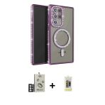 Pilelistore™ Galaxy S25 Ultra Kılıf Zirve Doku Prime - Siyah Joko Magic 5D Hayalet Cam + Bilvis Titan Kamera Lens - Gs
