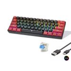 pilelistore Gaming Mekanik Rgb Klavye Blue Switch - Siyah Kırmızı MF1701BR