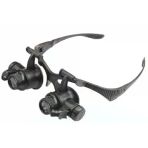 Pilelistore Gözlük Modeli 10X 15X 20X 25X Lens 2 Led Işıklı Büyüteç 9892G