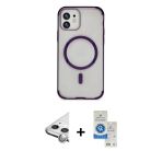 Pilelistore™ İphone 11 Kılıf Eksen Klasik Koleksiyonu - Şeffaf Royal Nano Ekran Koruyucu + Raze Metal Kamera Lens - Gs