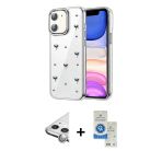 Pilelistore™ İphone 11 Kılıf Yörünge Form - Şeffaf Royal Nano Ekran Koruyucu + Raze Metal Kamera Lens - Gs