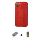 Pilelistore™ İphone 11 Pro Max Kılıf Akış Doku - Siyah Joko Magic 5D Hayalet Cam + Metal Kamera Lens Koruma Cam - Gs