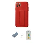 Pilelistore™ İphone 11 Pro Max Kılıf Akış Doku - Siyah Polymer Nano Ekran Koruyucu + Metal Kamera Lens Koruma Cam - Gs