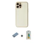 Pilelistore™ İphone 12 Pro Max Kılıf Ahenk Işık - Siyah Polymer Nano Ekran Koruyucu + Shine Kamera Lens Koruma Cam - Gs