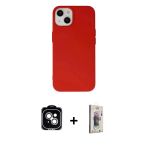 Pilelistore™ İphone 14 Kılıf Ahenk Serisi - Siyah Bilvis 3D Cam Ekran Koruyucu + Pvd Metal Kamera Lens - Gs