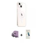 Pilelistore™ İphone 14 Kılıf Ahenk Yansıma Prime - Şeffaf Pasifik Cam Ekran Koruyucu + Raze Metal Kamera Lens - Gs