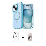 Pilelistore™ İphone 14 Kılıf Kıvılcım Form Prime - Siyah Bilvis 3D Mat Cam Ekran Koruyucu + Shine Kamera Lens - Gs