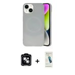 Pilelistore™ İphone 14 Kılıf Ufuk Serisi - Şeffaf Pasifik Cam Ekran Koruyucu + Pvd Metal Kamera Lens - Gs