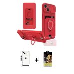 Pilelistore™ İphone 14 Kılıf Vadi Form Prime - Siyah Buffer Cam Ekran Koruyucu + Shine Kamera Lens - Gs