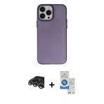 Pilelistore™ İphone 14 Pro Max Kılıf Ahenk Çizgi Prime - Şeffaf Royal Nano Ekran Koruyucu + Raze Metal Kamera Lens - Gs