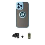 Pilelistore™ İphone 14 Pro Max Kılıf Yörünge Çizgi - Siyah Joko Magic 5D Hayalet Cam + Raze Metal Kamera Lens - Gs