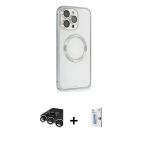 Pilelistore™ İphone 15 Pro Kılıf Ahenk Işık Serisi - Siyah Bilvis 0.18Mm Plus Cam Ekran Koruyucu + Raze Metal Kamera Len