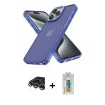 Pilelistore™ İphone 15 Pro Kılıf Atlas Form - Siyah Polymer Nano Ekran Koruyucu + Raze Metal Kamera Lens - Gs
