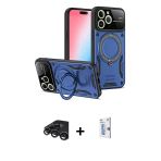 Pilelistore™ İphone 15 Pro Kılıf Kıvılcım Modern Serisi - Siyah Bilvis 0.18Mm Plus Cam Ekran Koruyucu + Raze Metal Kamer