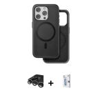 Pilelistore™ İphone 15 Pro Kılıf Pusula Işık Koleksiyonu - Siyah Bilvis 0.18Mm Plus Cam Ekran Koruyucu + Raze Metal Kame