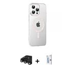 Pilelistore™ İphone 15 Pro Kılıf Yörünge Koleksiyonu - Siyah Bilvis 0.18Mm Plus Cam Ekran Koruyucu + Raze Metal Kamera L