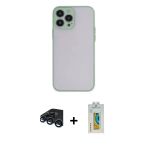 Pilelistore™ İphone 15 Pro Max Kılıf Ahenk Çizgi Serisi - Siyah Polymer Nano Ekran Koruyucu + Raze Metal Kamera Lens - L