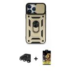 Pilelistore™ İphone 15 Pro Max Kılıf Ahenk Klasik - Siyah Buffer Cam Ekran Koruyucu + Raze Metal Kamera Lens - Tmgı