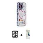 Pilelistore™ İphone 15 Pro Max Kılıf Ahenk Modern Serisi - Şeffaf Pasifik Cam Ekran Koruyucu + Pvd Metal Kamera Lens - L