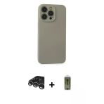 Pilelistore™ İphone 15 Pro Max Kılıf Ahenk Serisi - Siyah Joko Magic 5D Hayalet Cam + Raze Metal Kamera Lens - Gs