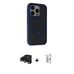 Pilelistore™ İphone 15 Pro Max Kılıf Ahenk Yansıma Özel Seri - Siyah Bilvis 0.18Mm Plus Cam Ekran Koruyucu + Raze Metal
