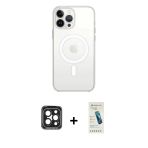 Pilelistore™ İphone 15 Pro Max Kılıf Ahenk Yansıma Prime - Şeffaf Pasifik Cam Ekran Koruyucu + Pvd Metal Kamera Lens - S