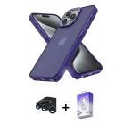 Pilelistore™ İphone 15 Pro Max Kılıf Atlas Form - Siyah Bilvis 5İn1 3D Magic Cam Ekran Koruyucu + Raze Metal Kamera Lens
