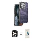 Pilelistore™ İphone 15 Pro Max Kılıf Atlas Minimal Özel Seri - Şeffaf Pasifik Cam Ekran Koruyucu + Pvd Metal Kamera Lens