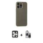 Pilelistore™ İphone 15 Pro Max Kılıf Atlas Minimal Prime - Siyah Vanessa Magic Hayalet Cam + Pvd Metal Kamera Lens - Gs
