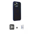 Pilelistore™ İphone 15 Pro Max Kılıf Çekirdek Yansıma Prime - Siyah Bilvis 0.18Mm Plus Cam Ekran Koruyucu + Pvd Metal Ka