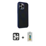 Pilelistore™ İphone 15 Pro Max Kılıf Çekirdek Yansıma Prime - Siyah Polymer Nano Ekran Koruyucu + Pvd Metal Kamera Lens