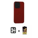 Pilelistore™ İphone 15 Pro Max Kılıf Doruk Asil Koleksiyonu - Siyah Buffer Cam Ekran Koruyucu + Pvd Metal Kamera Lens -
