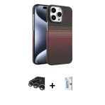 Pilelistore™ İphone 15 Pro Max Kılıf Doruk Serisi - Siyah Bilvis 0.18Mm Plus Cam Ekran Koruyucu + Raze Metal Kamera Lens