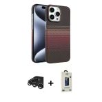 Pilelistore™ İphone 15 Pro Max Kılıf Doruk Serisi - Siyah Bilvis Hayalet Cam Ekran Koruyucu + Raze Metal Kamera Lens - T