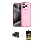 Pilelistore™ İphone 15 Pro Max Kılıf Eksen Doku Koleksiyonu - Siyah Buffer Cam Ekran Koruyucu + Raze Metal Kamera Lens -