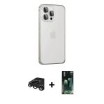Pilelistore™ İphone 15 Pro Max Kılıf Eksen Form Serisi - Şeffaf 360 Full Body Arka Koruyucu + Raze Metal Kamera Lens - T