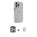 Pilelistore™ İphone 15 Pro Max Kılıf Kıvılcım Asil Özel Seri - Siyah Bilvis 0.18Mm Plus Cam Ekran Koruyucu + Pvd Metal K