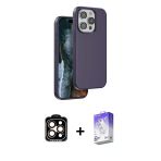 Pilelistore™ İphone 15 Pro Max Kılıf Kıvılcım Çizgi Serisi - Siyah Bilvis 5İn1 3D Magic Cam Ekran Koruyucu + Pvd Metal K