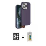 Pilelistore™ İphone 15 Pro Max Kılıf Kıvılcım Çizgi Serisi - Siyah Polymer Nano Ekran Koruyucu + Pvd Metal Kamera Lens -