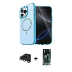 Pilelistore™ İphone 15 Pro Max Kılıf Kıvılcım Form Prime - Şeffaf 360 Full Body Arka Koruyucu + Raze Metal Kamera Lens -