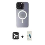 Pilelistore™ İphone 15 Pro Max Kılıf Kozmos Çizgi Prime - Şeffaf Pasifik Cam Ekran Koruyucu + Pvd Metal Kamera Lens - Sh